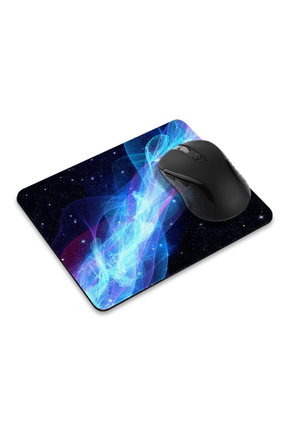 WIRESTER 8.66x7.08 in Rectangle Mouse Pad with Non-Slip Rubber Base for Computers, Laptop, Office & Home - Glowing Space Wave