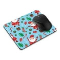 thumbnail image 1 of WIRESTER 8.66x7.08 in Rectangle Mouse Pad with Non-Slip Rubber Base for Computers, Laptop, Office & Home - Light Blue Happy Santa Christmas Pattern, 1 of 5