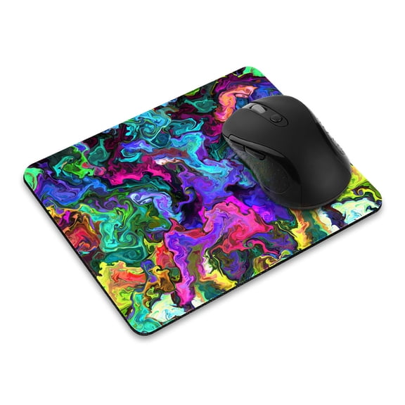 WIRESTER 8.66x7.08 in Rectangle Mouse Pad with Non-Slip Rubber Base for Computers, Laptop, Office & Home - Mixed Oil Paint (S1)