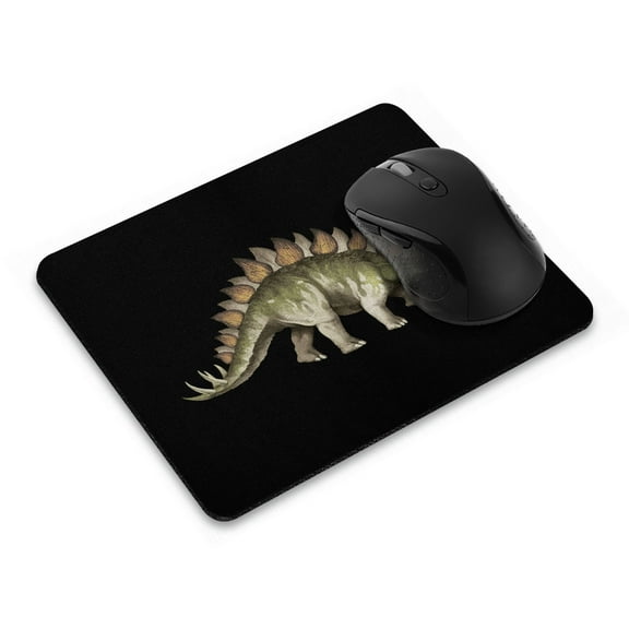 WIRESTER 8.66x7.08 in Rectangle Mouse Pad with Non-Slip Rubber Base for Computers, Laptop, Office & Home - Stegosaurus Dinosaur