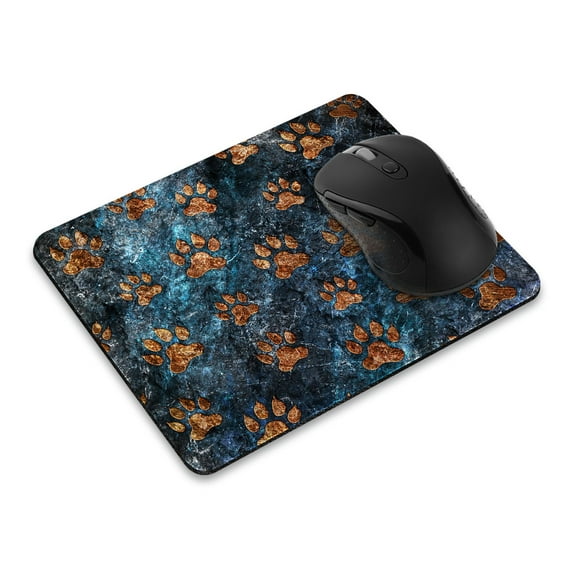 WIRESTER 8.66x7.08 in Rectangle Mouse Pad with Non-Slip Rubber Base for Computers, Laptop, Office & Home - Stone Dog Paws