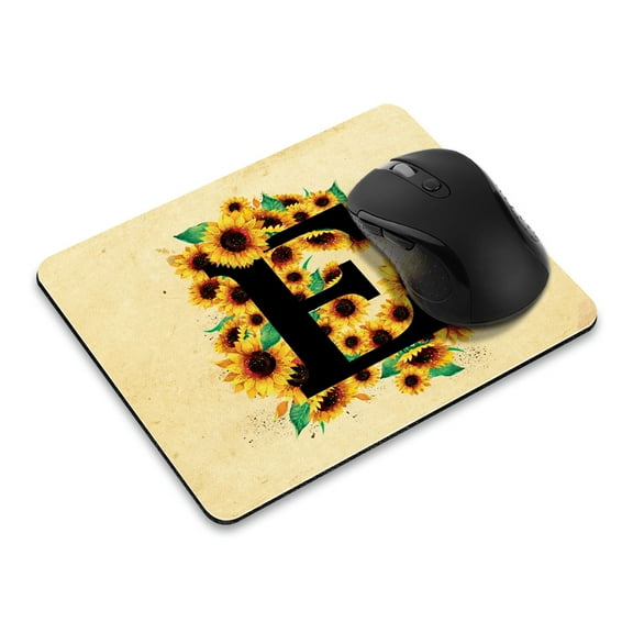 WIRESTER 8.66x7.08 in Rectangle Mouse Pad with Non-Slip Rubber Base for Computers, Laptop, Office & Home - Sunflower Vintage E