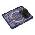 thumbnail image 1 of WIRESTER 8.66x7.08 in Rectangle Mouse Pad with Non-Slip Rubber Base for Computers, Laptop, Office & Home - Vintage Oriental Blue Persian Floral Rug, 1 of 5