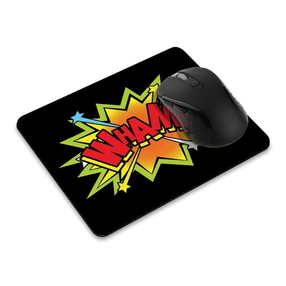 WIRESTER 8.66x7.08 in Rectangle Mouse Pad with Non-Slip Rubber Base for Computers, Laptop, Office & Home - Wham
