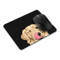 WIRESTER 8.66x7.08 in Rectangle Mouse Pad with Non-Slip Rubber Base for Computers, Laptop, Office & Home - Winking Golden Retriever