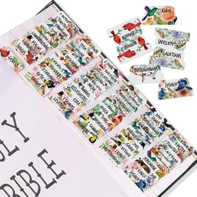 WIRESTER 80 Tabs, Birds, Laminated Bible Tabs for Women and Men, Bible Tabs for Study Bible