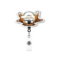 thumbnail image 1 of WIRESTER Acrylic Reel ID Holder Belt Clip Badge Retractable with Alligator Clip for Office Worker Medical Staffs, Nurse, Doctor, Teacher, Student - English Bulldog (S3), 1 of 5