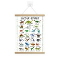 thumbnail image 1 of WIRESTER Alphabet Educational Poster Hanger Frame Alphabet Wall Art for Nursery Kids Room Playroom Classroom Preschool Décor - Dinosaur Alphabet, 1 of 7