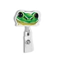 thumbnail image 1 of WIRESTER Animal Design Key Card Holder Belt Clip Reel Id Badge Retractable, Green Frog, 1 of 5