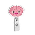 thumbnail image 1 of WIRESTER Animal Design Key Card Holder Belt Clip Reel Id Badge Retractable, Pink Brain Neurology, 1 of 4