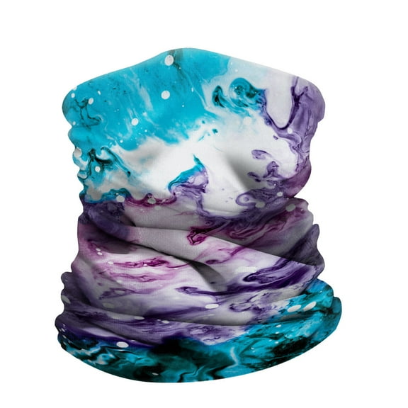 WIRESTER Bandana Seamless Tube Mask, Headwear, Scarf for Wear Face Coverings, Running, Cycling, Fishing, UV Protection - Purple Mixed Oil Paint