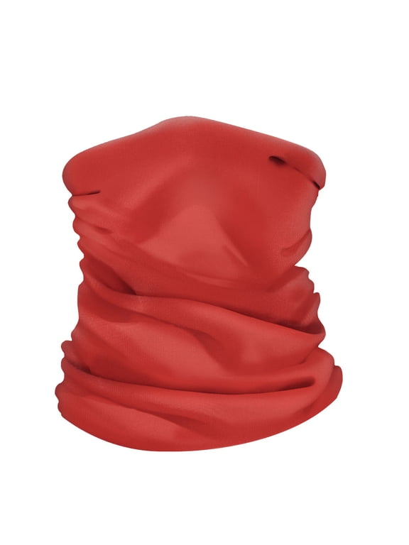 Bandana Seamless Tube Mask, Headwear, Scarf for Wear Face Coverings, Running, Cycling, Fishing, UV Protection - Solid Red