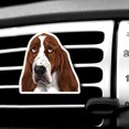 thumbnail image 1 of WIRESTER Car Air Freshener Fragrance Vent Clip Interior Decoration for Cars with Lemon Scented Pad - Guilty Basset Hound Dog, 1 of 7