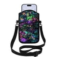 thumbnail image 1 of WIRESTER Cell Phone Pouch Sleeve Case for with Adjustable Crossbody Strap Neck Lanyard for Women Men Working Walking Travelling - Purple Green Galaxy Marble, 1 of 5