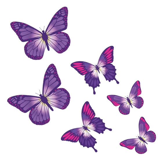 WIRESTER Clear Decal Vinyl Wall Sticker Decoration for Home Office Living Room Wall Bathroom Toilet - Butterflies