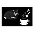 thumbnail image 1 of WIRESTER Coffee Mat - Coffee Bar Mat for Countertops Absorbent Hide Stain Rubber Backed Dish Drying Mat for Kitchen Counter - Playful Tuxedo Cat With Coffee, 1 of 7