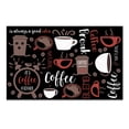 thumbnail image 1 of WIRESTER Coffee Mat - Coffee Bar Mat for Countertops Absorbent Hide Stain Rubber Backed Dish Drying Mat for Kitchen Counter - Black Clock, 1 of 7
