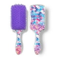 thumbnail image 1 of WIRESTER Confetti Glitter Detangling Rectangle Shaped Hair Brush With Long Soft Nylon Bristles for Curly, Frizzy, Thick Hair Baby Kids Girls Christmas Holiday Presents - Mermaid Pattern, 1 of 2
