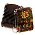thumbnail image 1 of WIRESTER Credit Card Holder Wallets for Women RFID Blocking Credit Card Holder Zipper Card Case Wallet - Celestial Sun Moon And Stars, 1 of 7