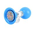 thumbnail image 1 of WIRESTER Cute Blue Bike Horn Bell for Kids & Adults, Bicycle Handlebar Air Horn, Bike Accessory for Tricycles, Balance Bikes & Scooters - Colorful Sparkles Glitter, 1 of 6