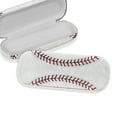 thumbnail image 1 of WIRESTER Durable Hard Clamshell Eyeglass Case with Microfiber Cloth - Baseball, 1 of 6