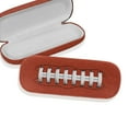 thumbnail image 1 of WIRESTER Durable Hard Clamshell Eyeglass Case with Microfiber Cloth - Football Pattern, 1 of 6