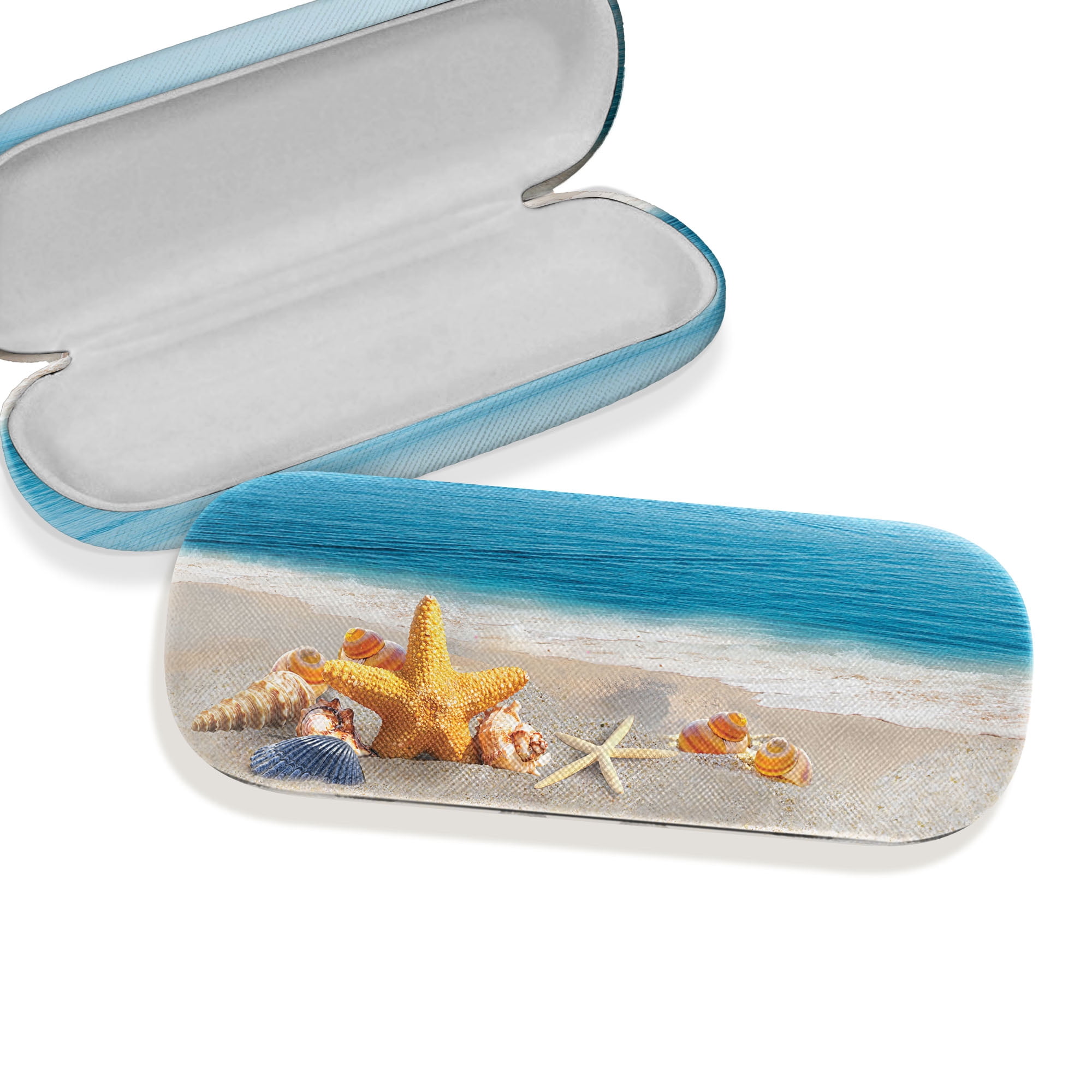 Johnny Was Eyeglasses Case Hard‎ Shell Clamshell Protective Storage Grand Banks Hard Ballistic Zippered Glasses Case in Black  main image 2