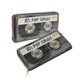 thumbnail image 1 of WIRESTER Fashion PU Leather Clutch Purse for Women - Retro Clear Cassette Tape Pop Songs, 1 of 2