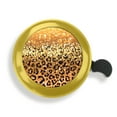 thumbnail image 1 of WIRESTER Gold Bicycle Bell Aluminum Alloy Mini Bike Bell With Ring Horn Accessories for Adults Men Women Kids Girls and Boys -Gold Glitter Sparkle With Black Yellow Glitter Leopard, 1 of 6