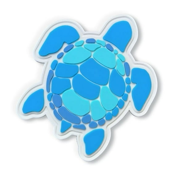 WIRESTER Hook and Loop PVC Fastener Rubber Patch, Funny Tactical Patches for Backpacks, Military Uniforms, Jeans, Jackets, Vests, Hats & More - Blue Sea Turtle