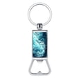 thumbnail image 1 of WIRESTER Household Kitchen Tools Keychains Metal Bottle Opener With Key Ring - Blue Ocean Wave, 1 of 1