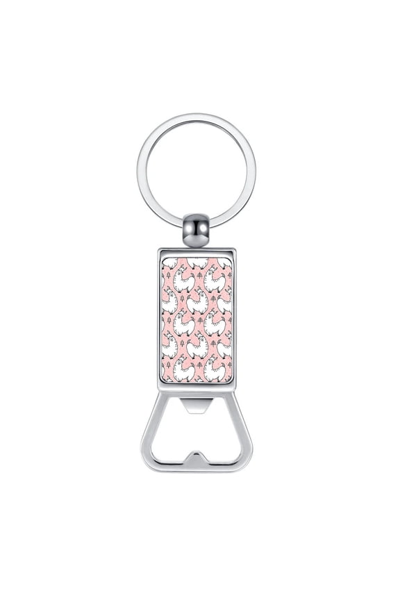 Household Kitchen Tools Keychains Metal Bottle Opener With Key Ring - Fabullama Pattern