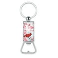 thumbnail image 1 of WIRESTER Household Kitchen Tools Keychains Metal Bottle Opener With Key Ring - Red Cardinal Bird In Spring, 1 of 6