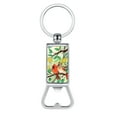 thumbnail image 1 of WIRESTER Household Kitchen Tools Keychains Metal Bottle Opener With Key Ring - Red Cardinal Birds In Summer, 1 of 1