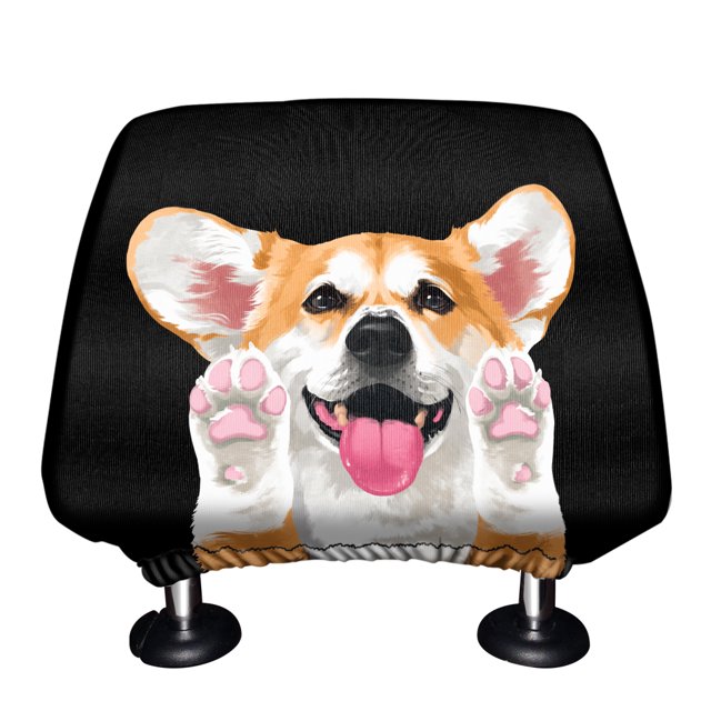 WIRESTER Interchangeable Car Seat Head Rest Cover Fit for All Cars, Red