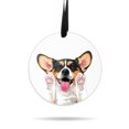 thumbnail image 1 of WIRESTER Large 3 inch Acrylic Ready to Hang Ornament, Hanging Ornaments for Christmas Tree Holidays Party Home Office Xmas Tree Decoration Gift - Black Tan Pembroke Welsh Corgi Dog, 1 of 7