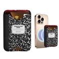 thumbnail image 1 of WIRESTER Leather Magnetic Card Holder Wallet for MagSafe, Cute Stick-On Phone Accessory Compatible with iPhone 17/16/15/14/13/12 Series – Black Composition Book, 1 of 6