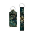 thumbnail image 1 of WIRESTER Lipstick Chapstick Holder Keychain Neoprene Lip Balm Holder Cover With Wristlet Keychain Lanyard for Women - Teal Bohemian Flowers Compass, 1 of 6