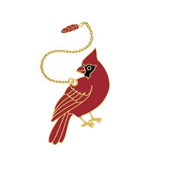 WIRESTER Metal Bookmark with Pendant – Cardinal Bird Design, Gift for Women, Readers, Teachers
