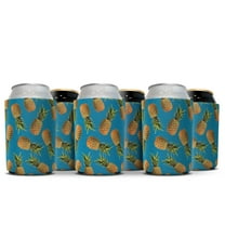 WIRESTER Neoprene Beer & Soda Sleeve Cover, Set of 6 Paradise Pineapples