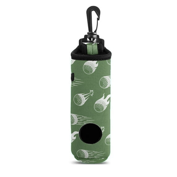 WIRESTER Neoprene Golf Ball Bag Golf Tees Holder Carrying Storage Case Pouch with Swivel Waist Belt Clip - White Golf Balls With Motion Trails