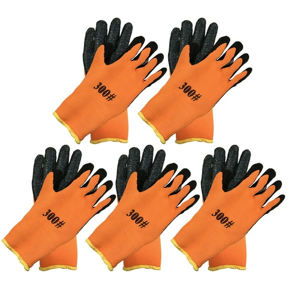 WIRESTER Orange/Black Heat Resistant Gloves for using 3D Vacuum Heat Transfer Machine, 5 Pairs