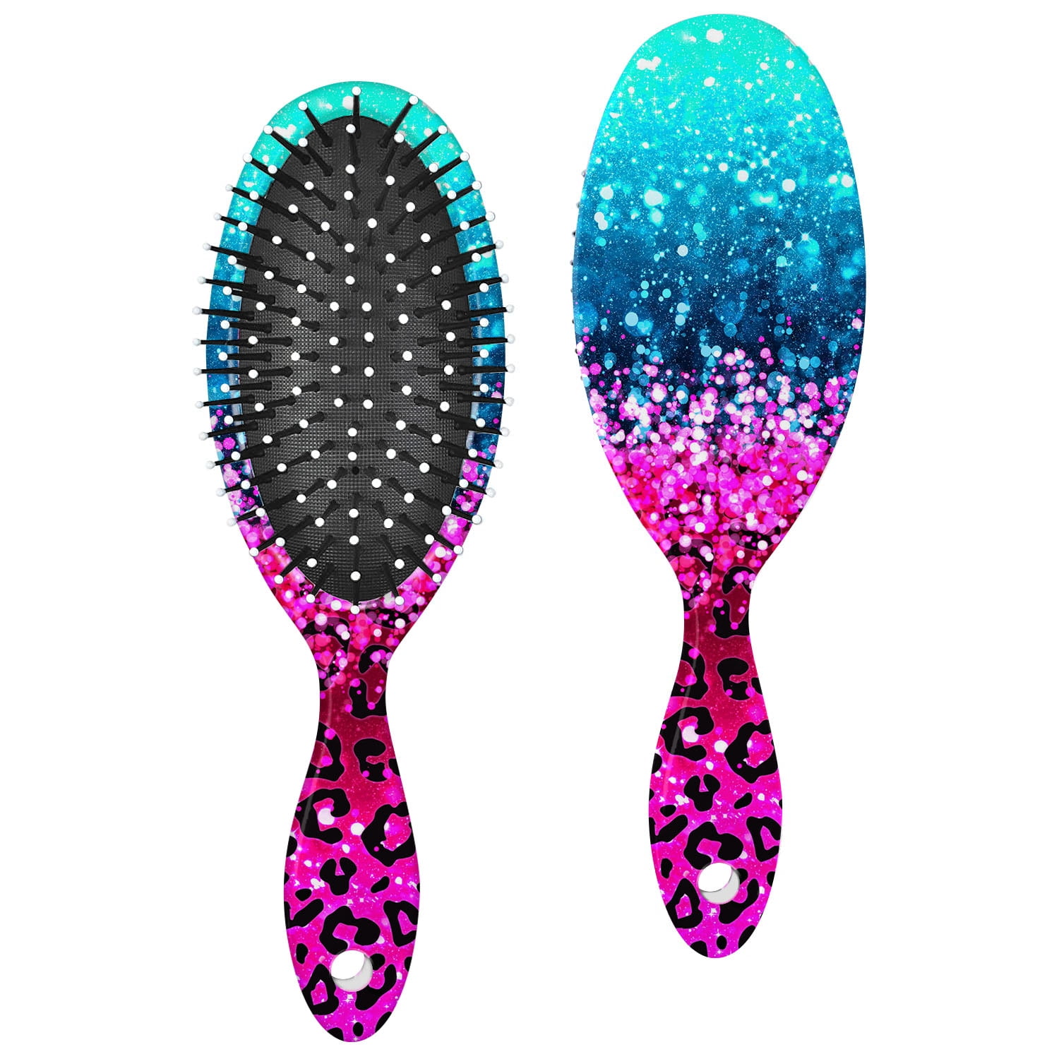 WIRESTER Oval Shaped Hair Brush With Long Soft Nylon Bristles for Curly