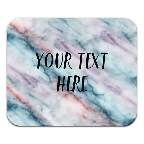 WIRESTER Personalized Rec Mousepad With Your Text Customized Your Name on Purple Green Pink Background for Home, Office, and Gaming Desk, Non-Slip Rectangle Mousepad 8.66"x7.08"