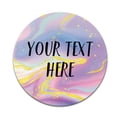 thumbnail image 1 of WIRESTER Personalized Round Mousepad with Your Text Customized Your Name on Gold Pastel Purple Pink Marble Pattern for Home, Office, and Gaming Desk, Non-Slip Circle Mousepad 7.88", 1 of 6