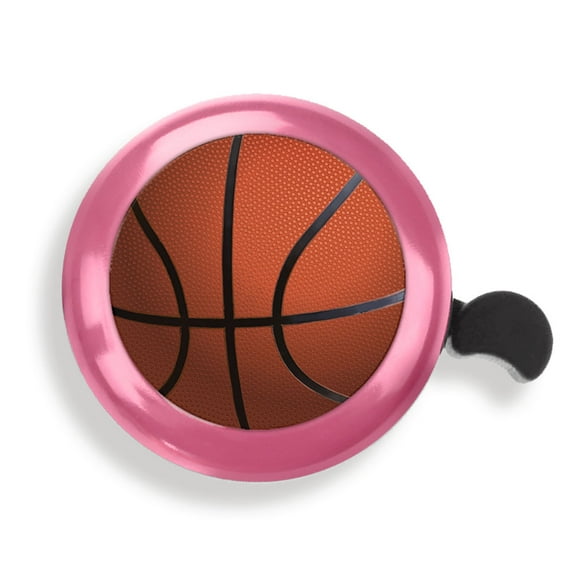 WIRESTER Pink Bicycle Bell Aluminum Alloy Mini Bike Bell With Ring Horn Accessories for Adults Men Women Kids Girls and Boys -Basketball