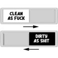 thumbnail image 1 of WIRESTER Plastic Clean and Dirty Dishwasher Magnet Sign Slide Magnet, Clean Dirty Funny Text, 1 of 5