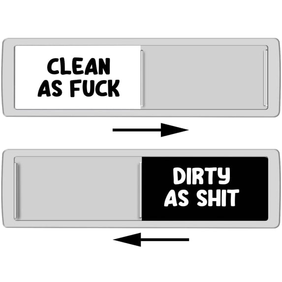 WIRESTER Plastic Clean and Dirty Dishwasher Magnet Sign Slide Magnet, Clean Dirty Funny Text