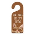thumbnail image 1 of WIRESTER Plastic Sign Door Knob Hanger Sign Tag Room Decoration for Home, Office - Lazy Orange Tabby Cat Sleeping, 1 of 5