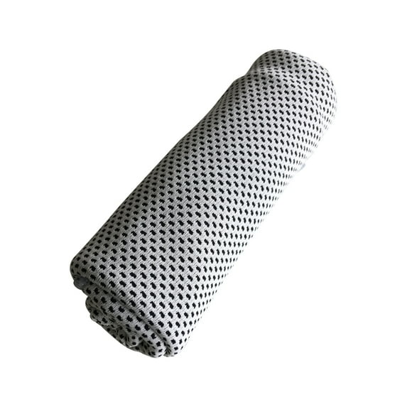 WIRESTER Polyester Fiber Cooling Towel Fast Drying Multi-Purpose 12 inch x 38 inch for Sports, Gym, Yoga, Fitness, Workout, Running, Travel, Camping - Gray